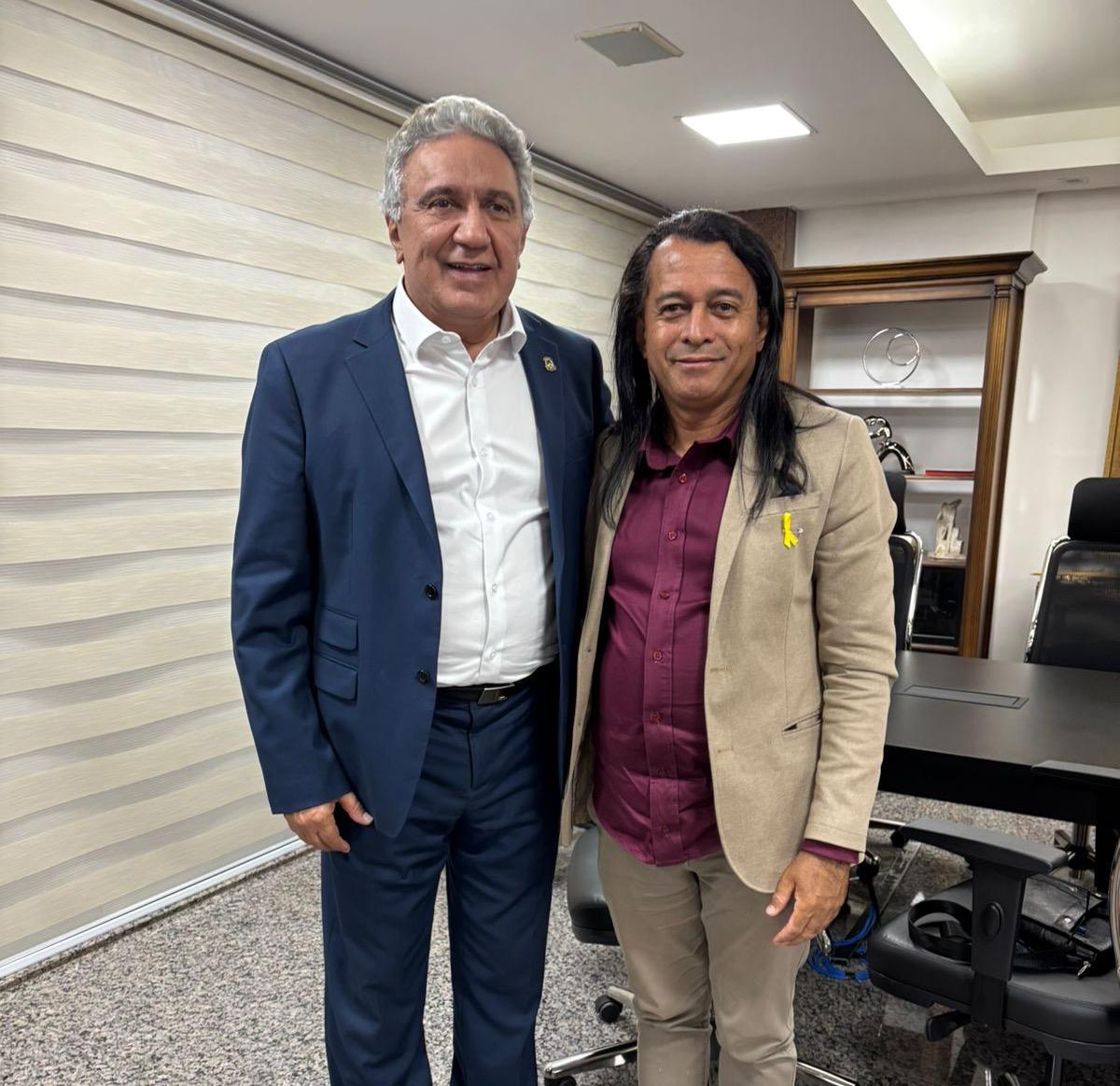 Coordenador do Ministério da Cultura no Tocantins visita Governador em exercício Laurez Moreira