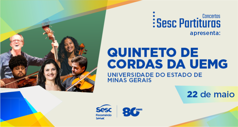 Sesc Partituras apresenta Quinteto de Cordas da UEMG em Palmas